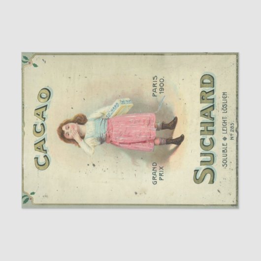 Victoriaans chocolade Kiss Girl Sugar Tissuepapier (Voorkant)