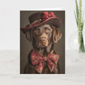 Victoriaans Chocolade Lab Kerst Feestdagen Kaart (Voorkant)