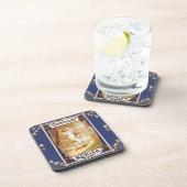 Victoriaans chocoladeetiket elegant reclame bier onderzetter (Rechterzijde)