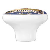 Victoriaans chocoladeetiket florale elegant keramische knop (Zijkant)