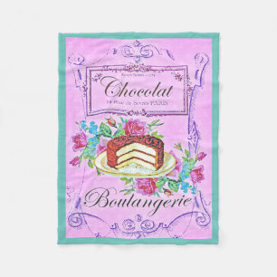Victoriaans chocoladetaart banketbakkerij paarse b fleece deken