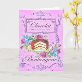 Victoriaans chocoladetak kaart (Gele Bloem)