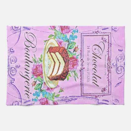 Victoriaans chocoladetak theedoek (Horizontaal)