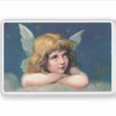 VICTORIAANS CHRISTMAS ANGEL CUSTOM STICKER (Voorkant)