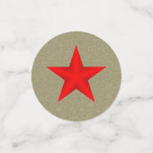 Victoriaans Christmas Angel Little Tree Red Stars Confetti (Kleine voorkant)