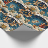  Victoriaans Christmas Angels inpakpapier (Hoek)