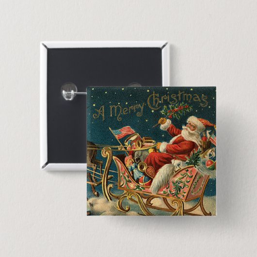 Victoriaans Christmas Button Pin (Voorkant /achterkant)