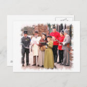 VICTORIAANS CHRISTMAS CAROL SINGERS FEESTDAGENKAART (Voorkant / Achterkant)