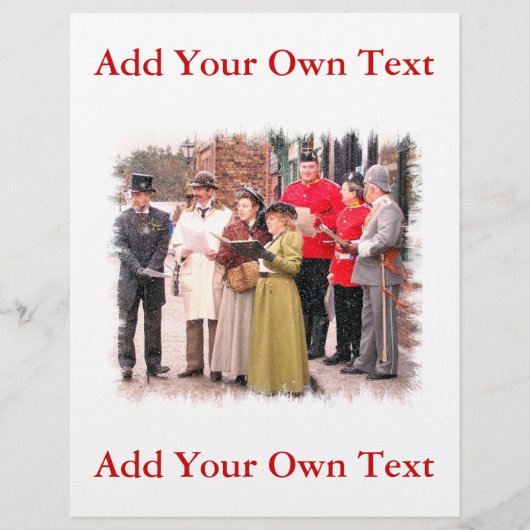 Victoriaans CHRISTMAS CAROL SINGERS Flyer (Voorkant)