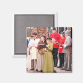 VICTORIAANS CHRISTMAS CAROL SINGERS MAGNEET (Voorkant / Achterkant)