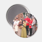 VICTORIAANS CHRISTMAS CAROL SINGERS MAGNEET (Voorkant / Achterkant)