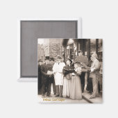 VICTORIAANS CHRISTMAS CAROL SINGERS MAGNEET (Voorkant / Achterkant)