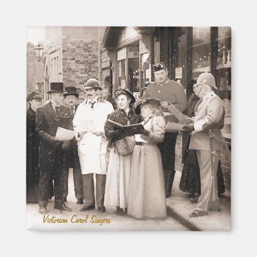VICTORIAANS CHRISTMAS CAROL SINGERS MAGNEET (Voorkant)