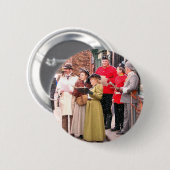 VICTORIAANS CHRISTMAS CAROL SINGERS RONDE BUTTON 5,7 CM (Voorkant /achterkant)