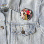 VICTORIAANS CHRISTMAS CAROL SINGERS RONDE BUTTON 5,7 CM (In situ)