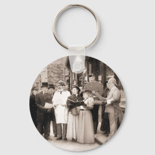 VICTORIAANS CHRISTMAS CAROL SINGERS SLEUTELHANGER