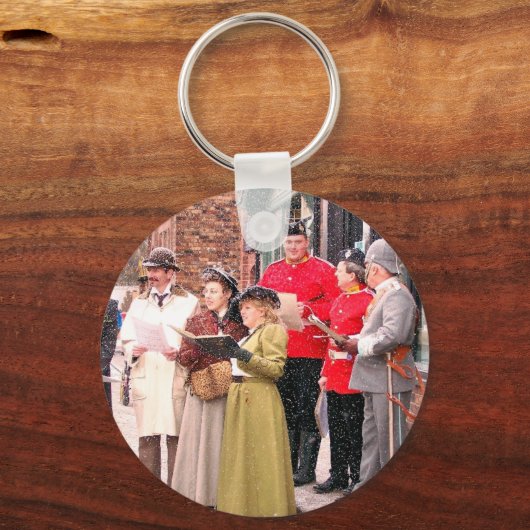 VICTORIAANS CHRISTMAS CAROL SINGERS SLEUTELHANGER (Voorkant)