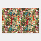 VICTORIAANS CHRISTMAS COLLAGE INPAKPAPIER VEL (Voorkant)