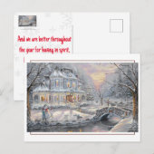 Victoriaans Christmas Country Home Briefkaart (Voorkant / Achterkant)