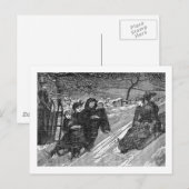 Victoriaans Christmas Sled Race  Feestdagenkaart (Voorkant / Achterkant)