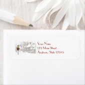 Victoriaans Christmas Town retour adreslabels Etiket (Insitu)