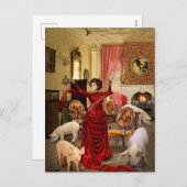 Victoriaans Circe Feestdagenkaart (Voorkant / Achterkant)