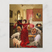 Victoriaans Circe Feestdagenkaart (Voorkant)