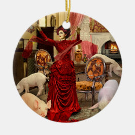 Victoriaans Circe Keramisch Ornament