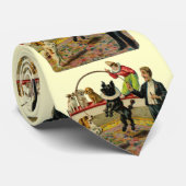 Victoriaans Circus Dogs, Trainer Clown Stropdas (Opgerold)