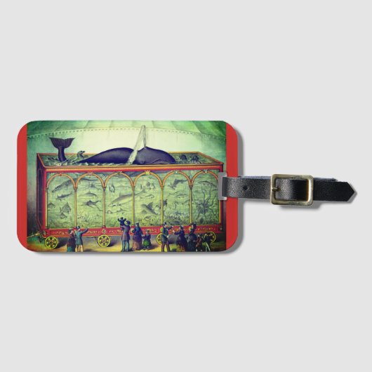 Victoriaans circus  tentoonstelling bagagelabel (Voorkant (horizontaal))