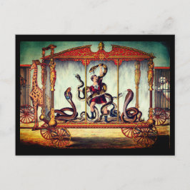 Victoriaans circus  tentoonstelling briefkaart