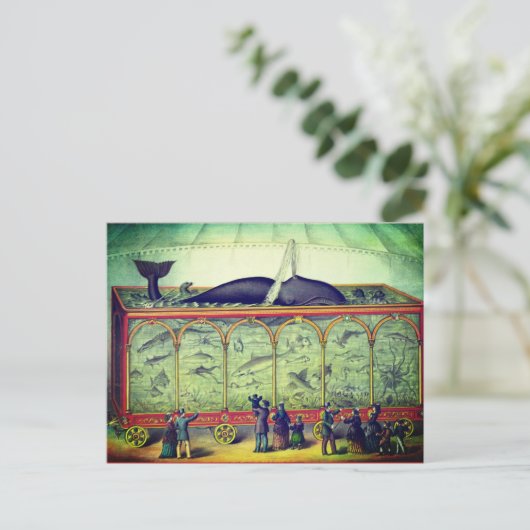 Victoriaans circus  tentoonstelling briefkaart (Staand voorkant)