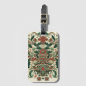 Victoriaans/Classic/Vintage Kerst Bagagelabel (Voorkant (verticaal))