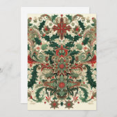 Victoriaans/Classic/Vintage Kerst Feestdagenkaart (Voorkant / Achterkant)