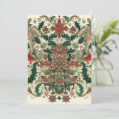 Victoriaans/Classic/Vintage Kerst Feestdagenkaart (Staand voorkant)