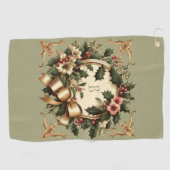 Victoriaans/Classic/Vintage Kerst Golfhanddoek (Horizontaal)