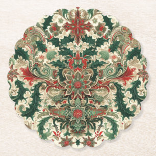 Victoriaans/Classic/Vintage Kerst Kartonnen Onderzetters