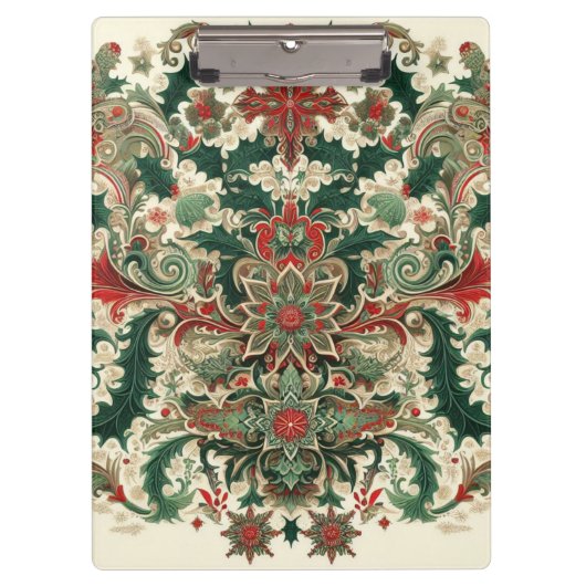 Victoriaans/Classic/Vintage Kerst Klembord (Voorkant)