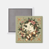 Victoriaans/Classic/Vintage Kerst Magneet (Voorkant / Achterkant)