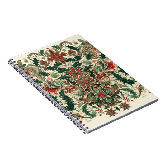 Victoriaans/Classic/Vintage Kerst Notitieboek (Rechterzijde)