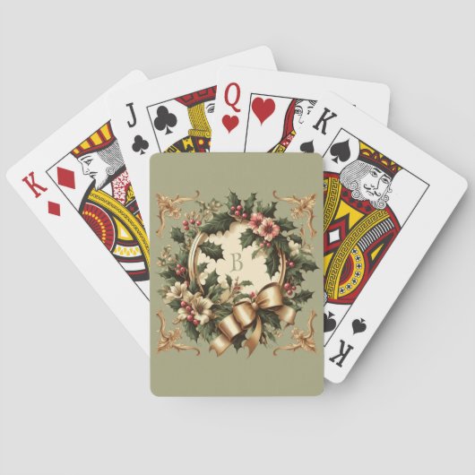 Victoriaans/Classic/Vintage Kerst Pokerkaarten (Achterkant)