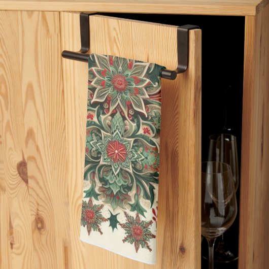 Victoriaans/Classic/Vintage Kerst Theedoek (Derde Gevouwen)