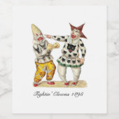 Victoriaans clowns wijnbier of drink label wijn etiket (Enkel label)