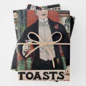 Victoriaans Cocktailcultuur Inpakpapier Vel (In situ)