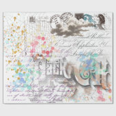 Victoriaans collage Cadeaupapier (Vlak)