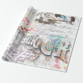 Victoriaans collage Cadeaupapier (Uitgerold)