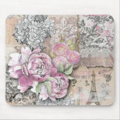 , Victoriaans, collage, rustisch, shabbykic, rozen Muismat (Voorkant)