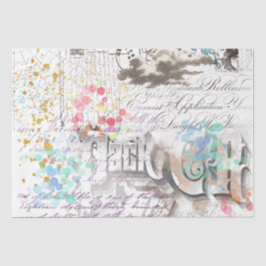 Victoriaans collage Tissuepapier