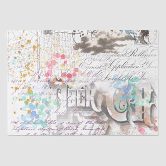  Victoriaans collage Tissuepapier (Voorkant)