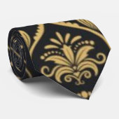 Victoriaans Collectie familie Crest Black Stropdas (Opgerold)